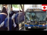 Madre golpea a mujer en un autobús luego de que amenazara a sus hijos