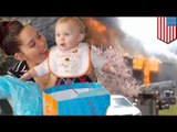 Madre heroica: Christina Simoes salta de edificio en llamas para salvar a su hijo