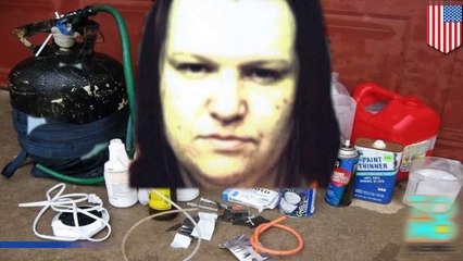 إمرأة أمريكية تحضر المخدرات أثناء القيادة