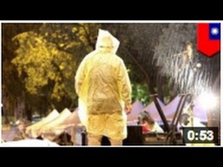 La manifestation continue à Taïwan malgré les conditions météorologiques