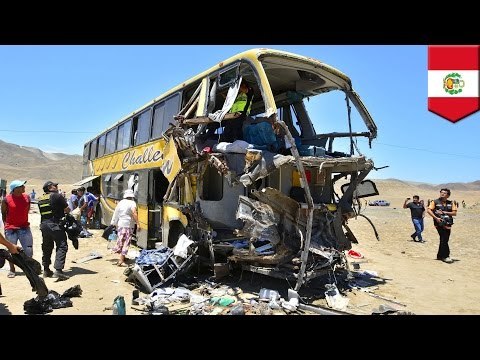 Peru bus crash: Four vehicles pile into each other on highway, killing at least 34