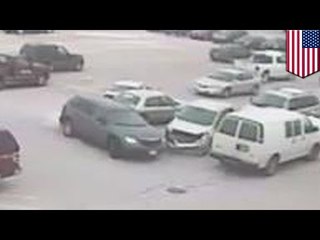 Download Video: Bad parking lot driving fails: 92-year-old man crashes into 9 cars—world's worst driver?