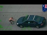 Carjacking caught on video: Australian bad guys try to outrun the cops (and fail hard)