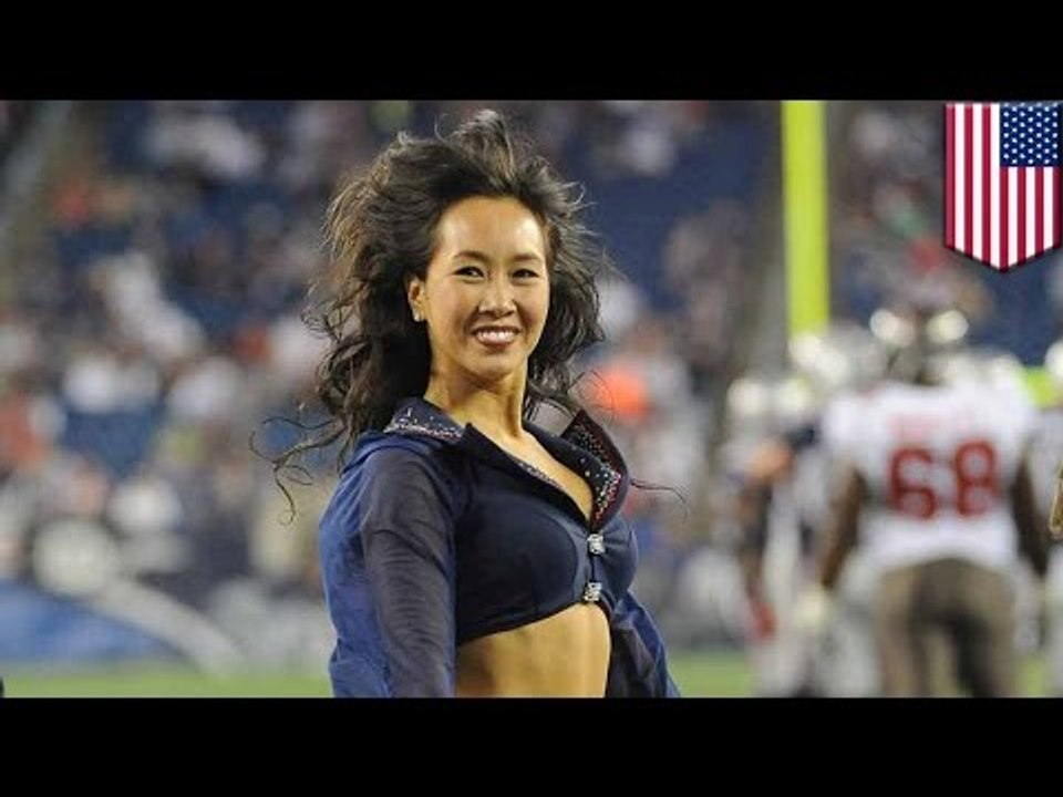 New England Patriots cheerleader Kelly Bennion...