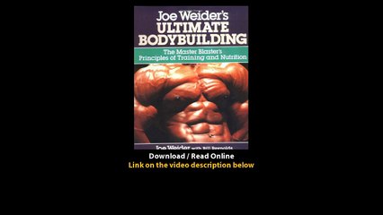 Download Joe Weiders Ultimate Bodybuilding By Joe WeiderBill Reynolds PDF