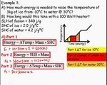 Specific heat capacity and latent heat practice questions