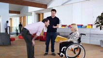 [Audio Description] 'End The Awkward' Bending Over To Wheelchair User - Scope's Alex Brooker TV Ad