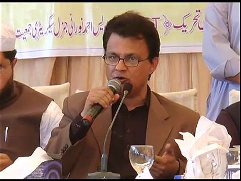Ayaz Latif Palijo addressing APC in Karachi against extremism and terrorism on 14th Feb 2015
