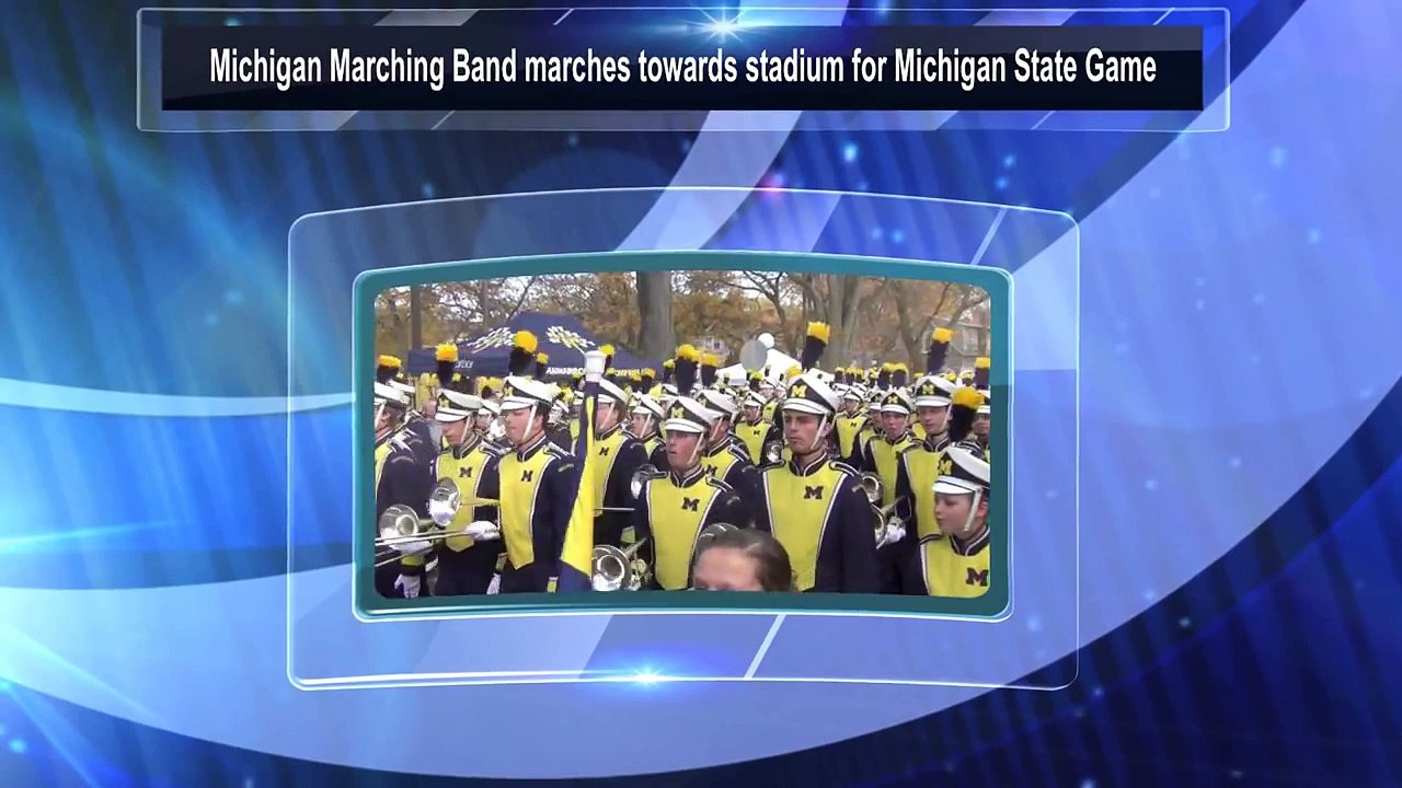 Michigan Marching Band Marches into Stadium on Michigan State Game