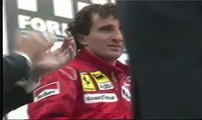 Ayrton Senna pretends to slap Jean Marie Ballestre w/ Piquet & Prost