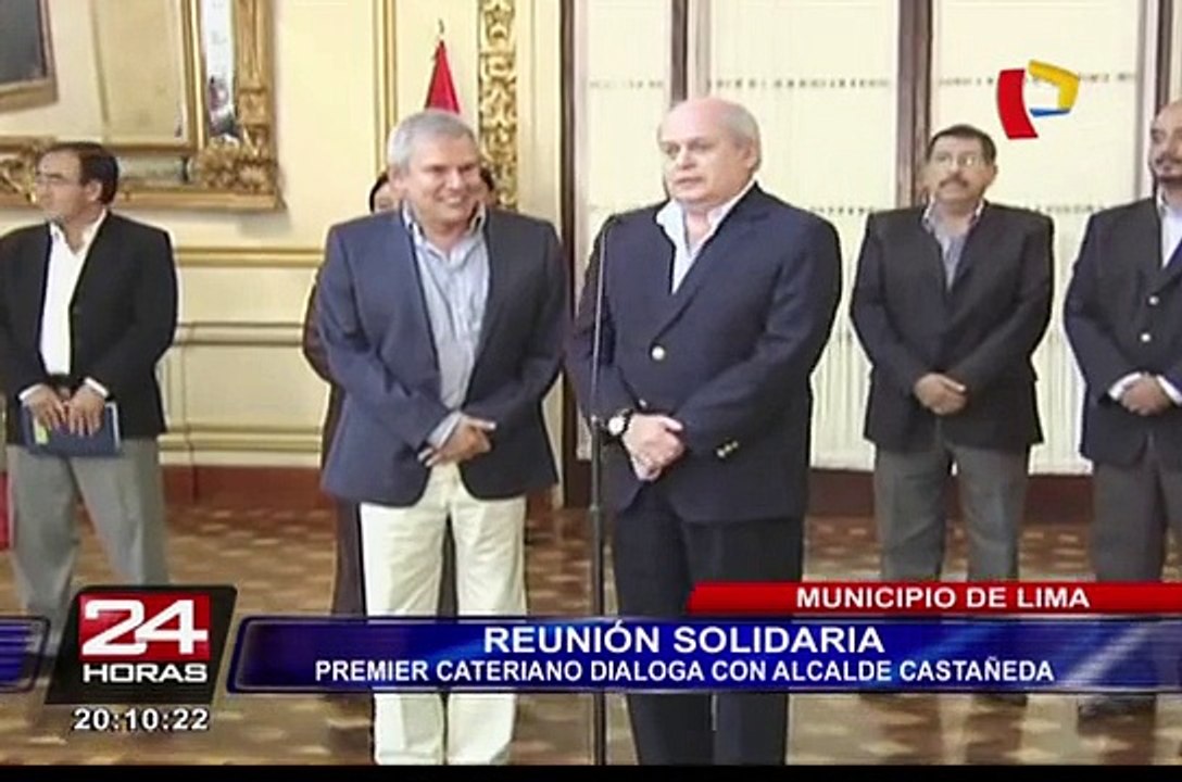 Pedro Cateriano se reunió con alcalde Luis Castañeda Lossio