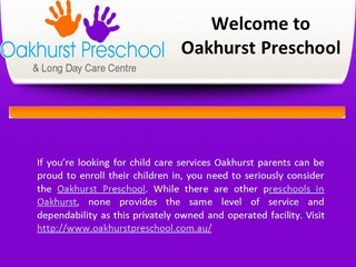 Preschools in Hassall Grove