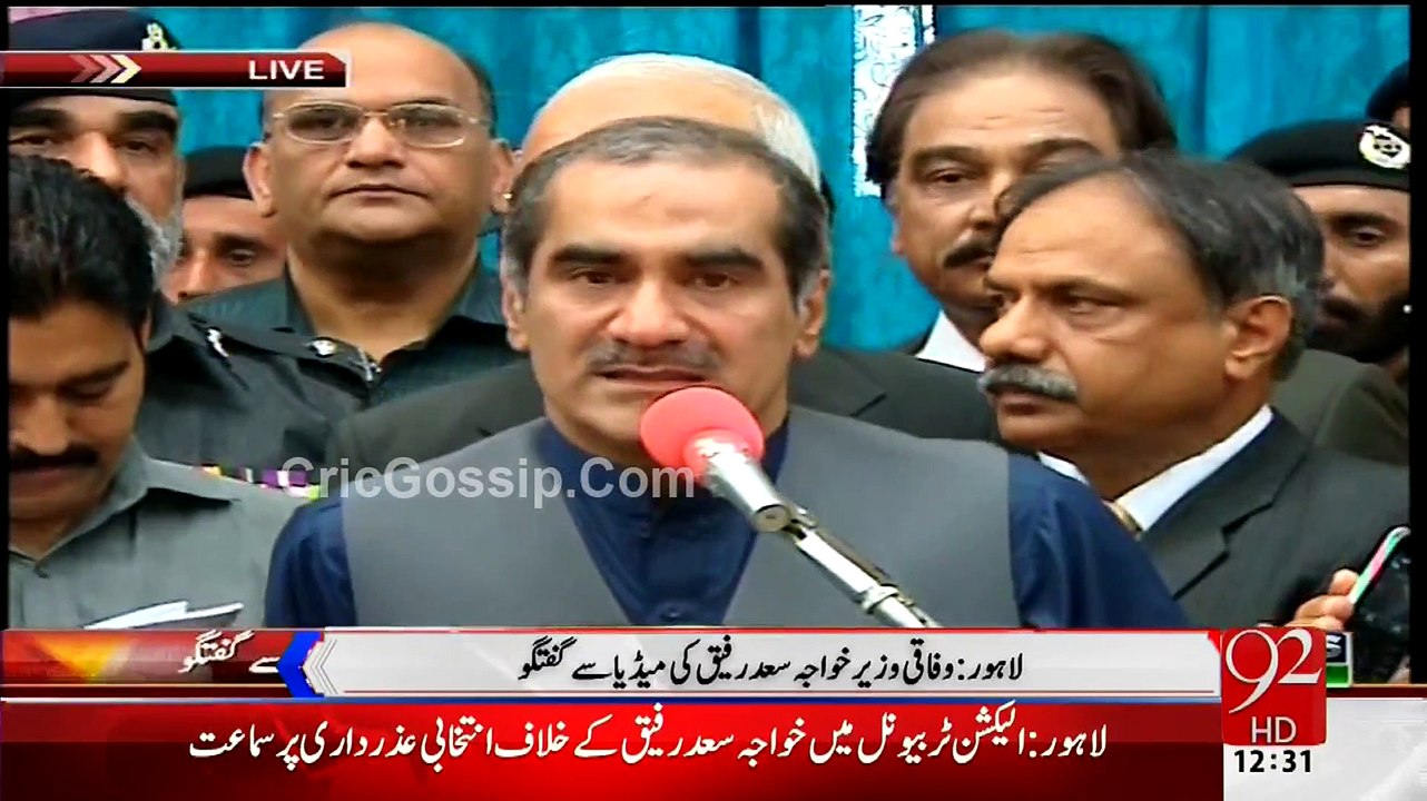 Khawaja Saad Raffique Media Talk 14th April 2015