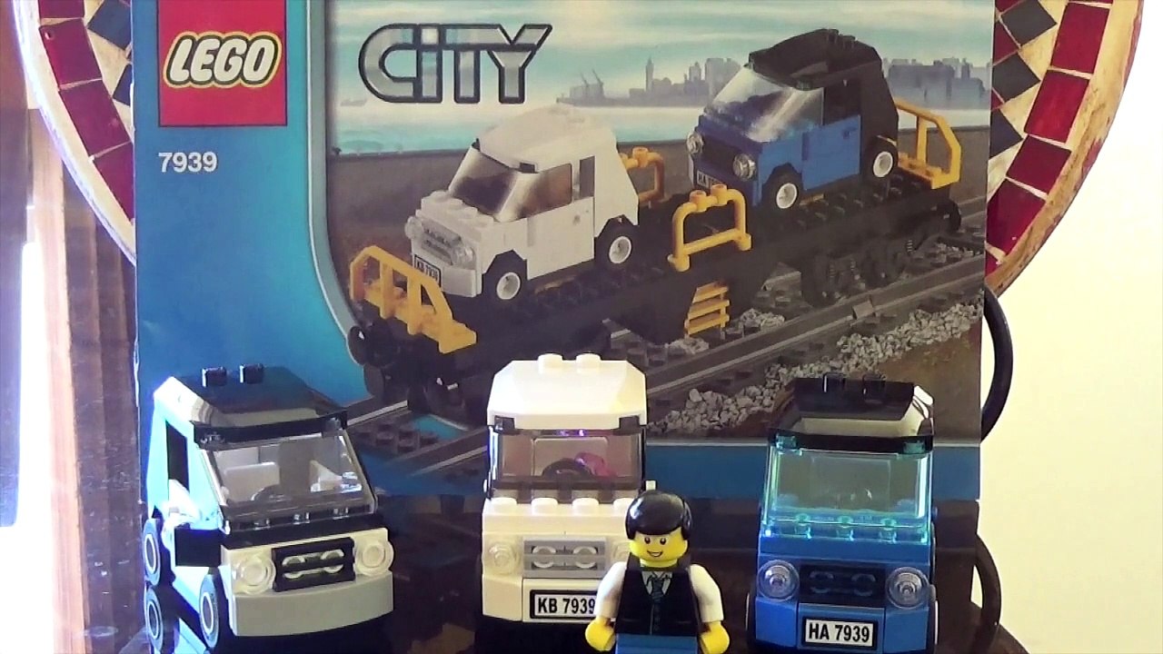 Lego city 7939 voiture blanche et voiture bleue