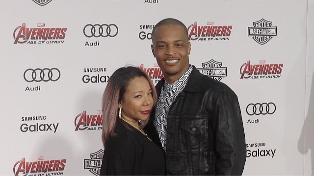 Rapper T.I. and Tameka TINY Cottle Avengers Age of Ultron World Premiere Red Carpet
