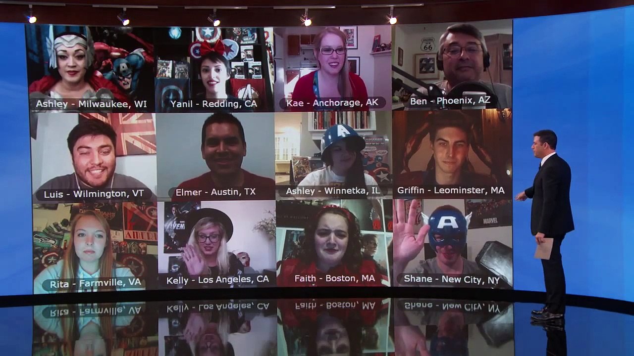 Wall of America Marvel Comics Super Fans Show HD | Jimmy Kimmel