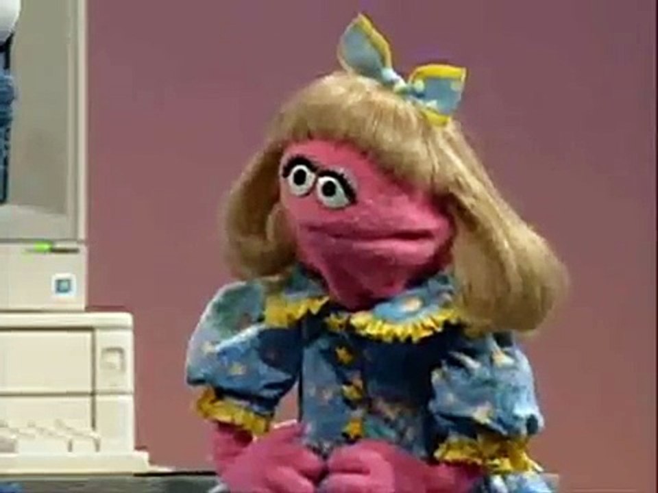 Sesame Street - Cookie and Prairie use a computer