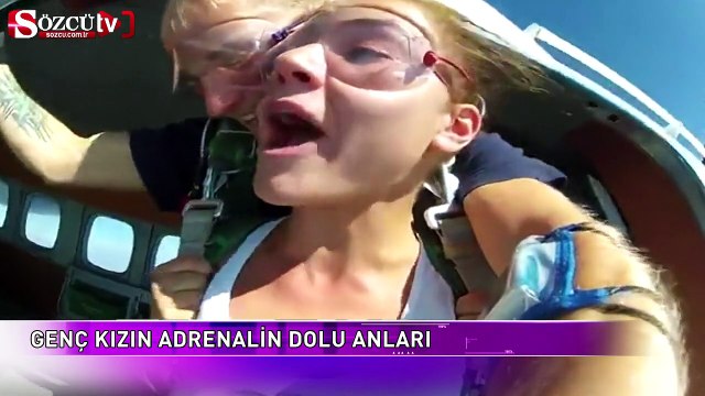 Paraşütle atlayan kızın pişmanlığı