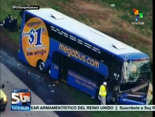 EE.UU.: accidente de megabús en Indiana deja al menos 19 heridos