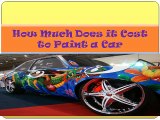 How Much Does it Cost to Paint a car