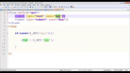 PHP - GET and POST method - Getting HTML Text Field Data Into Variable