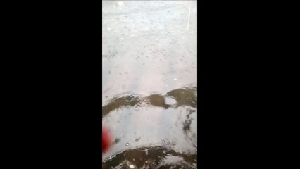 Avenida Duque de Caxias alagada após chuvas