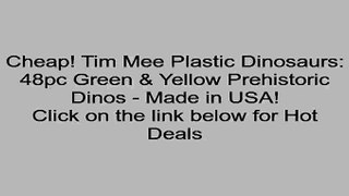 Sales Tim Mee Plastic Dinosaurs: 48pc Green & Yellow Prehistoric Dinos - Made in USA! Review Kids Math