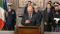 Napolitano Discorso su Governo Renzi e Ministri - Giuramento al Quirinale
