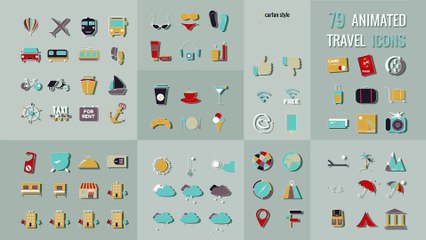 After Effects Project Files - 79 Travel icons - VideoHive 9589943