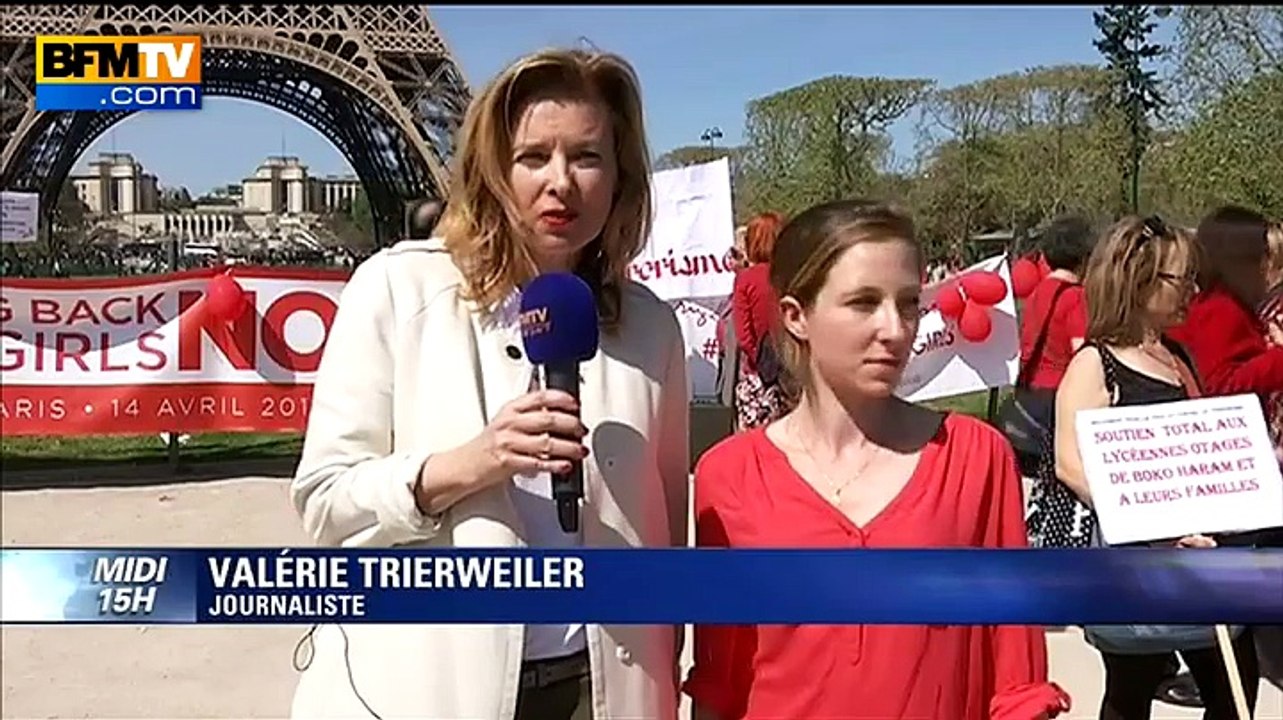 Valérie Trierweiler manifeste pour les jeunes filles enlevées par Boko Haram