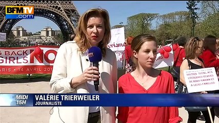 Valérie Trierweiler manifeste pour les jeunes filles enlevées par Boko Haram