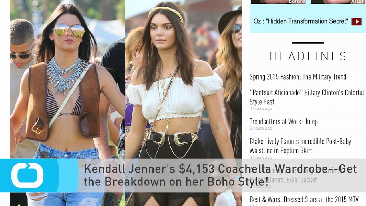 Kendall Jenner S 4 153 Coachella Wardrobe Get The Breakdown On