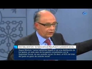 Cristóbal Montoro: "Estamos ante un presupuesto claramente social"