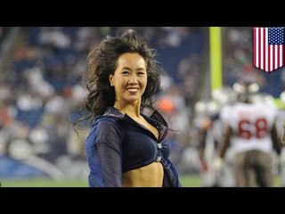 Gorąca i bardzo inteligentna cheerleaderka pojawiła się podczas Super Bowl