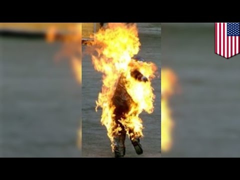 Samobójczy fail: mężczyzna podpala się na stacji benzynowej