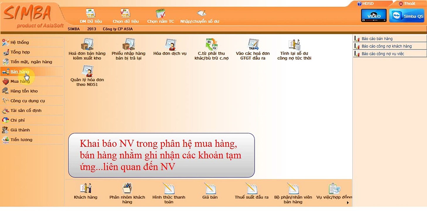 Hướng dẫn sử dụng phần mềm simba: Tien luong