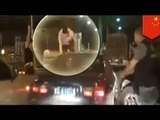 VIDEO: Carjacker sa China, nagpahabol sa pulis; namatay