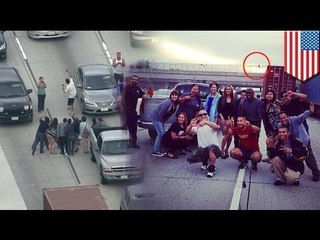 Motorista sa LA, kumuha ng selfies sa eksena ng isang suicide attempt!