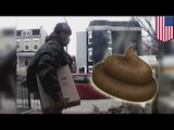 Woman leaves poop package: thief stealing dog poop package video goes viral