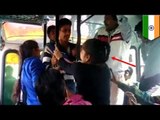 Video shows two girls beating ‘Eve-teasing’ harassers with a belt inside a New Delhi bus