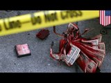 Houston bank robbery fails when exploding dye pack destroys money stolen by two armed gunmen