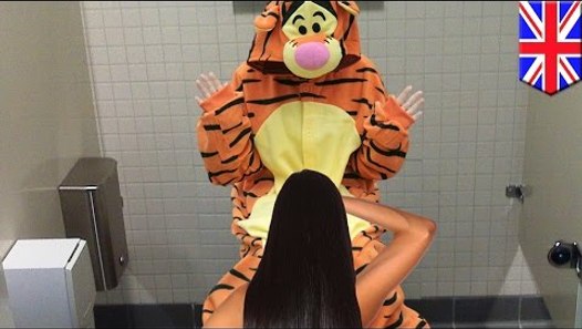 Furries having sex in public? Toddler walks in on Tigger screwing half