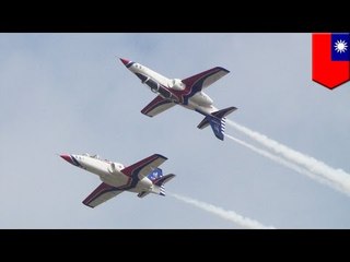 Military plane crash in Taiwan Airforce AT-3 training jet