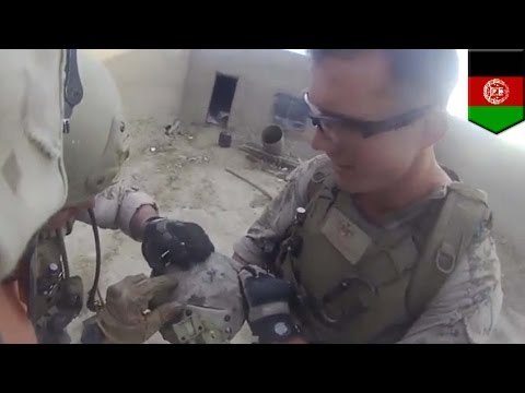 U.S. Marine survives sniper headshot in Afghanistan in video caught on helmet camera