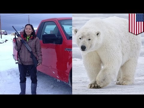 Polar bear break-in: Patrol officer Ruby Kaleak chases away giant polar bear in Alaska