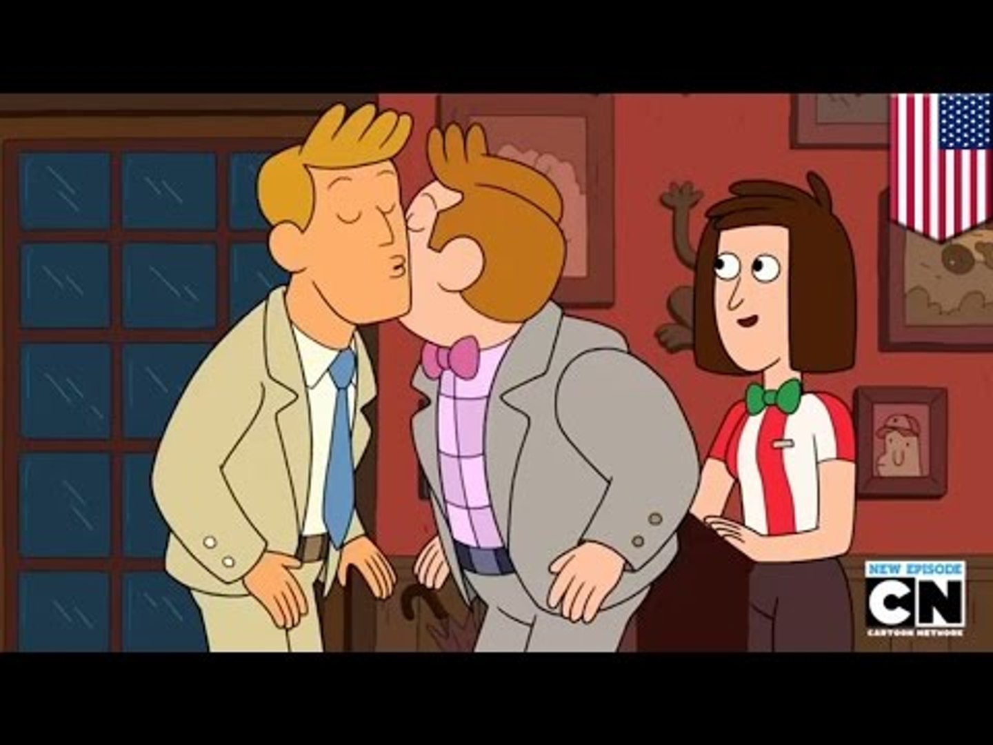 同志接吻，卡通頻道受不了