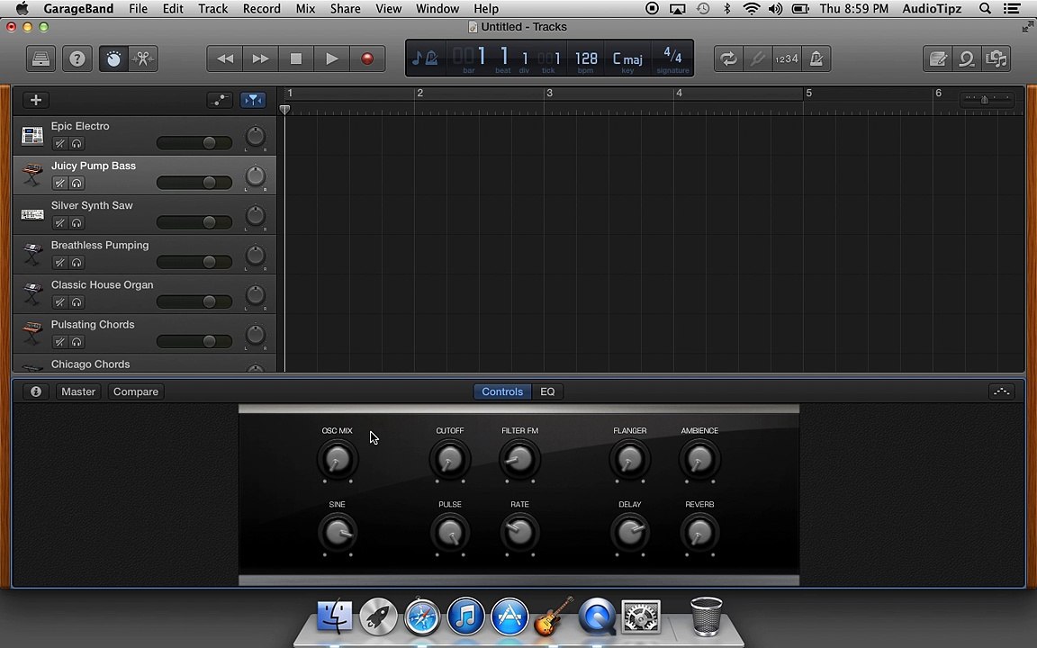 How To Open Control Screen In GarageBand