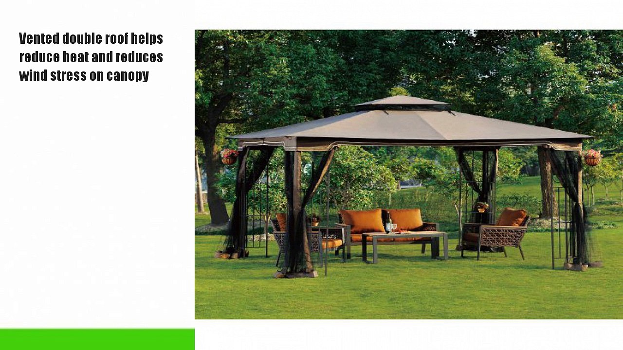 10 x 12 Regency II Patio Gazebo with Mosquito Netting video Dailymotion