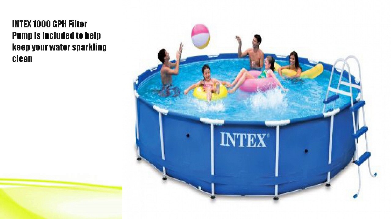 Intex 15' x 36" Metal Frame Swimming Pool Set with