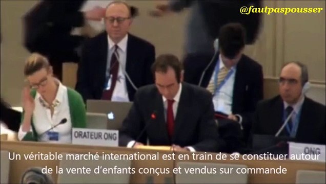 GPA- Gregor Puppinck à l ONU - L'ECLJ dénonce la vente d'enfants par GPA